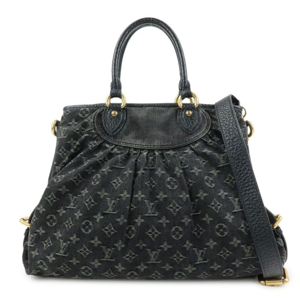 Louis Vuitton Neo Cabby Monogram Denim Black Denim_Jeans Handbag